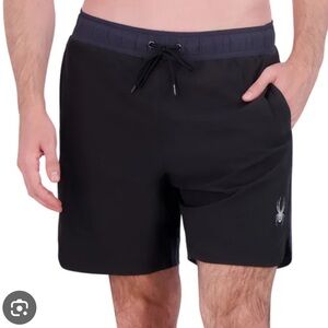 Spyder Lined Swim Shorts - Black